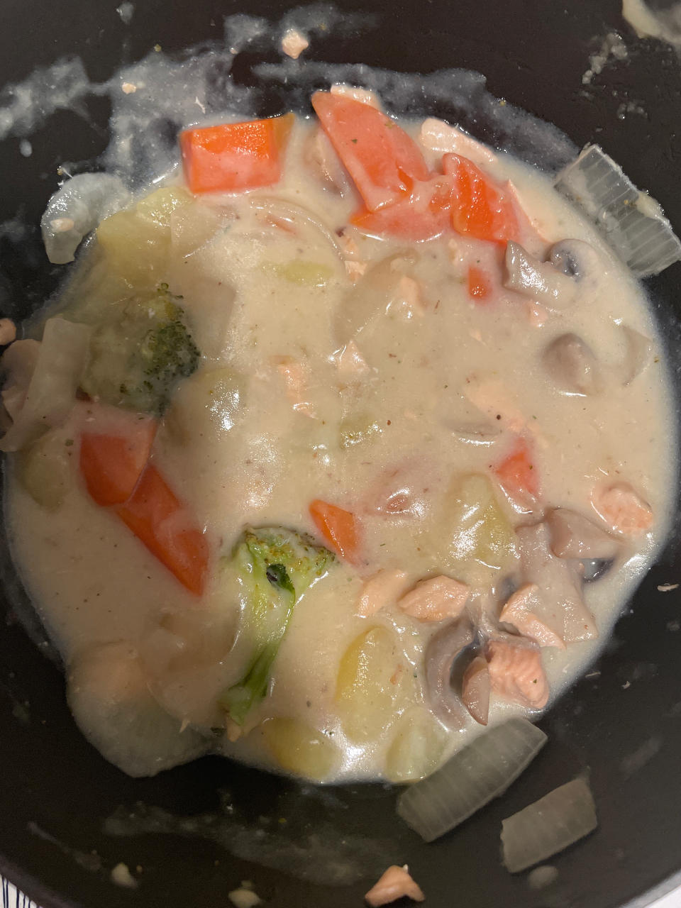 三文鱼奶油炖菜+芝士焗饭【曼食慢语】