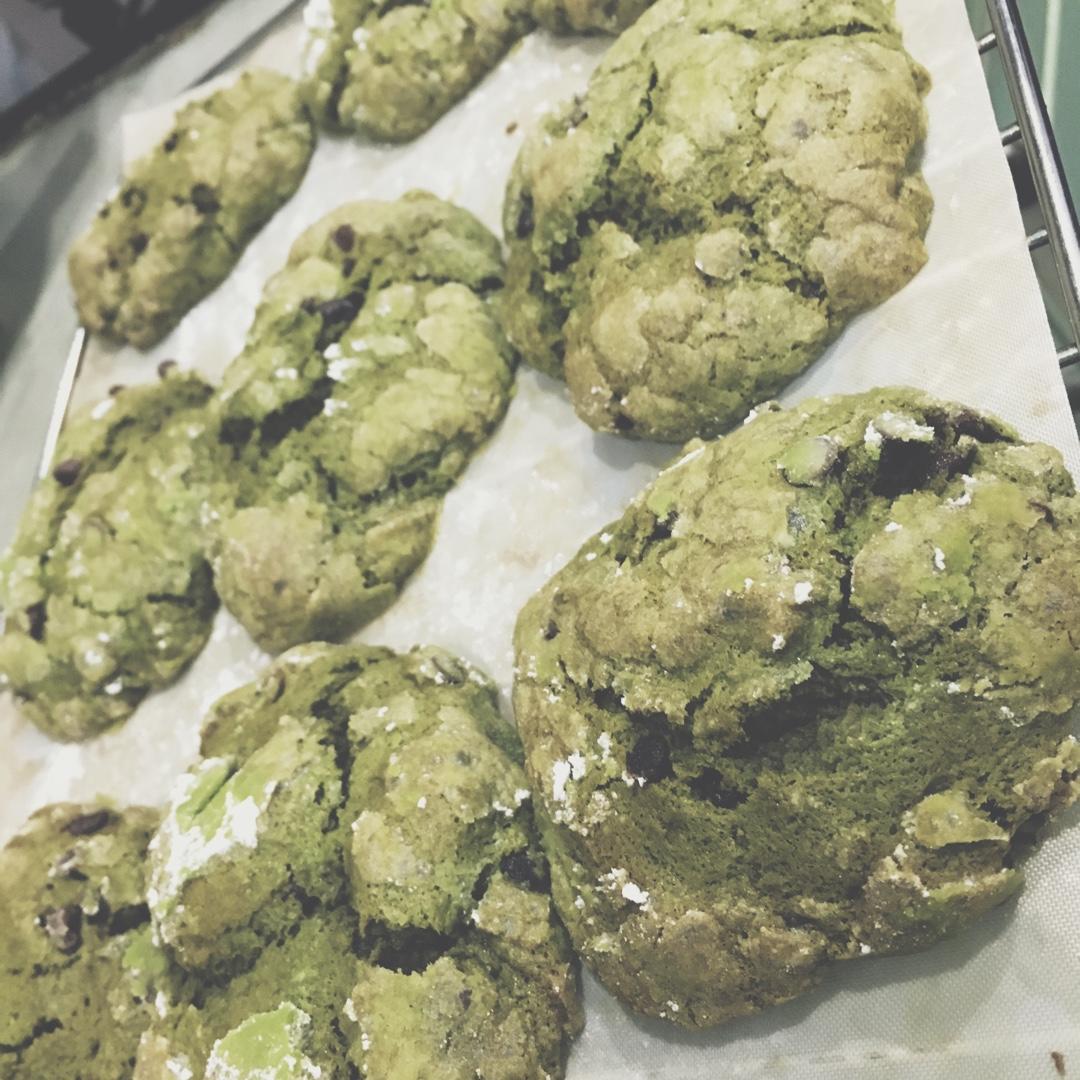 抹茶奶酪巧克力曲奇 Matcha Cream Cheese Choc Cookies