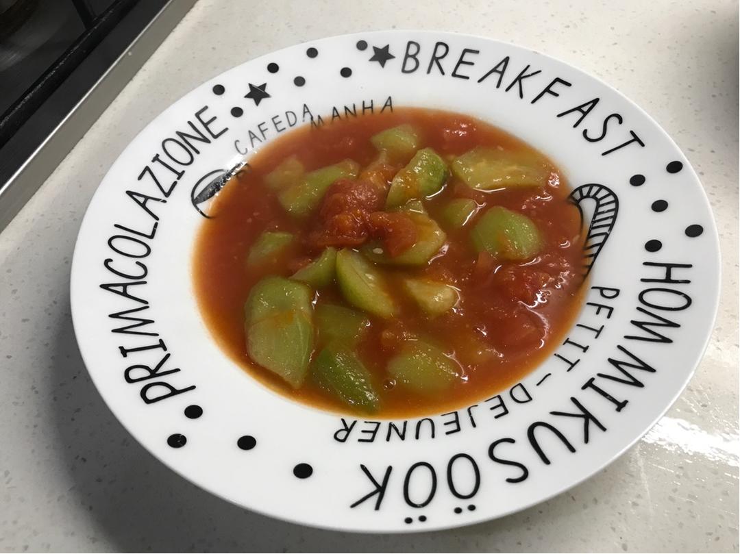 不放葱姜蒜的蕃茄丝瓜