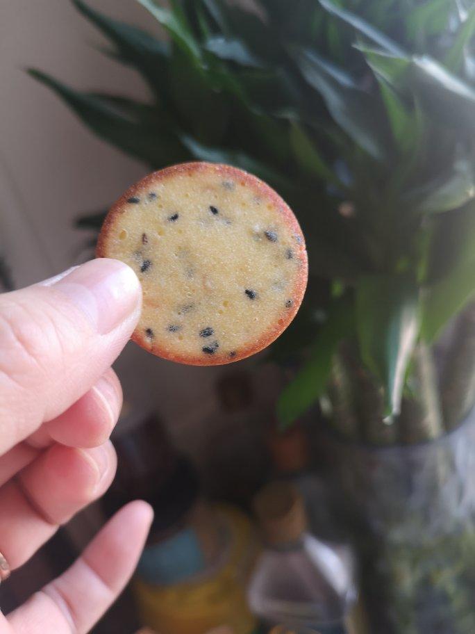 牛奶鸡蛋黑芝麻薄脆小饼干