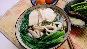 豆腐海带味增乌冬面的做法 步骤3