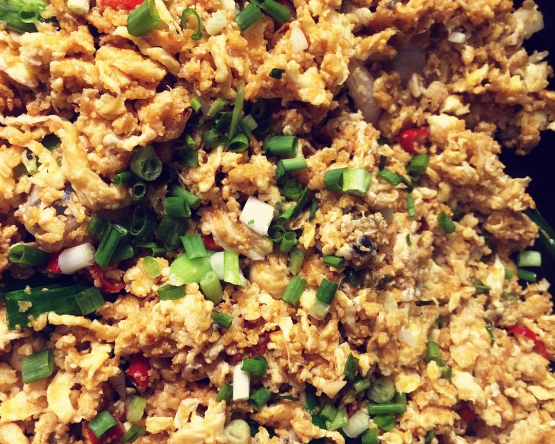 一点都不腥的鱼籽炒鸡蛋俗称赛螃蟹的做法