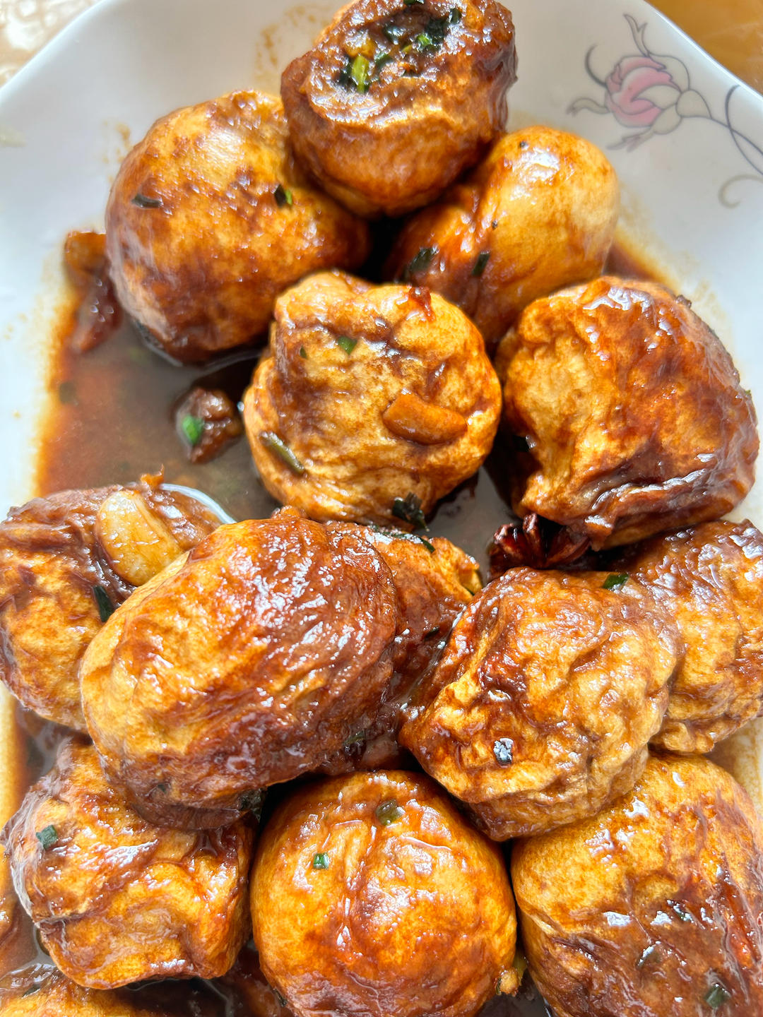 红烧油面筋塞肉