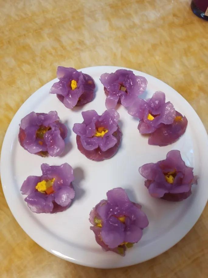 紫甘兰水晶蒸饺