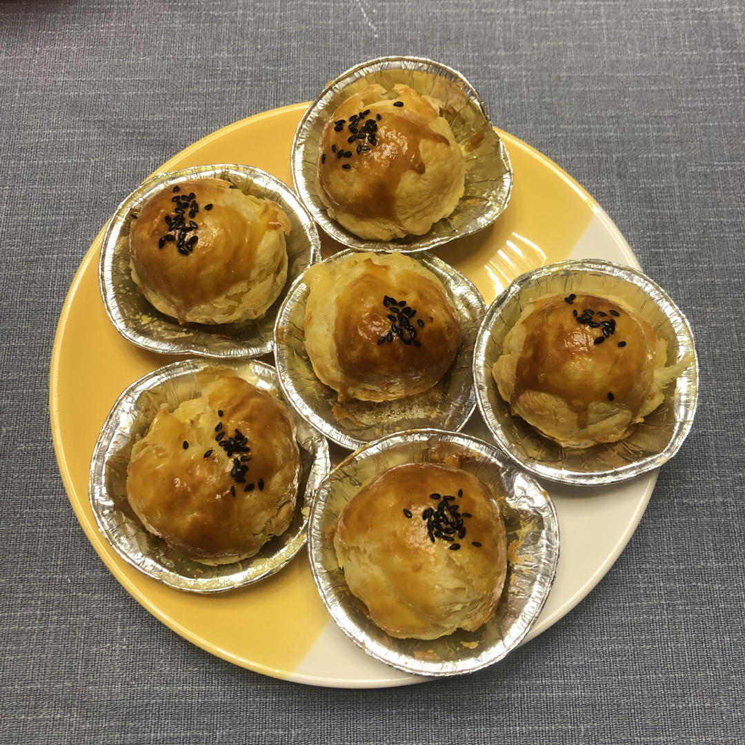 有空气炸锅就能做的小点心「酥皮汤圆」蛋挞皮与汤圆的完美结合👍👍👍