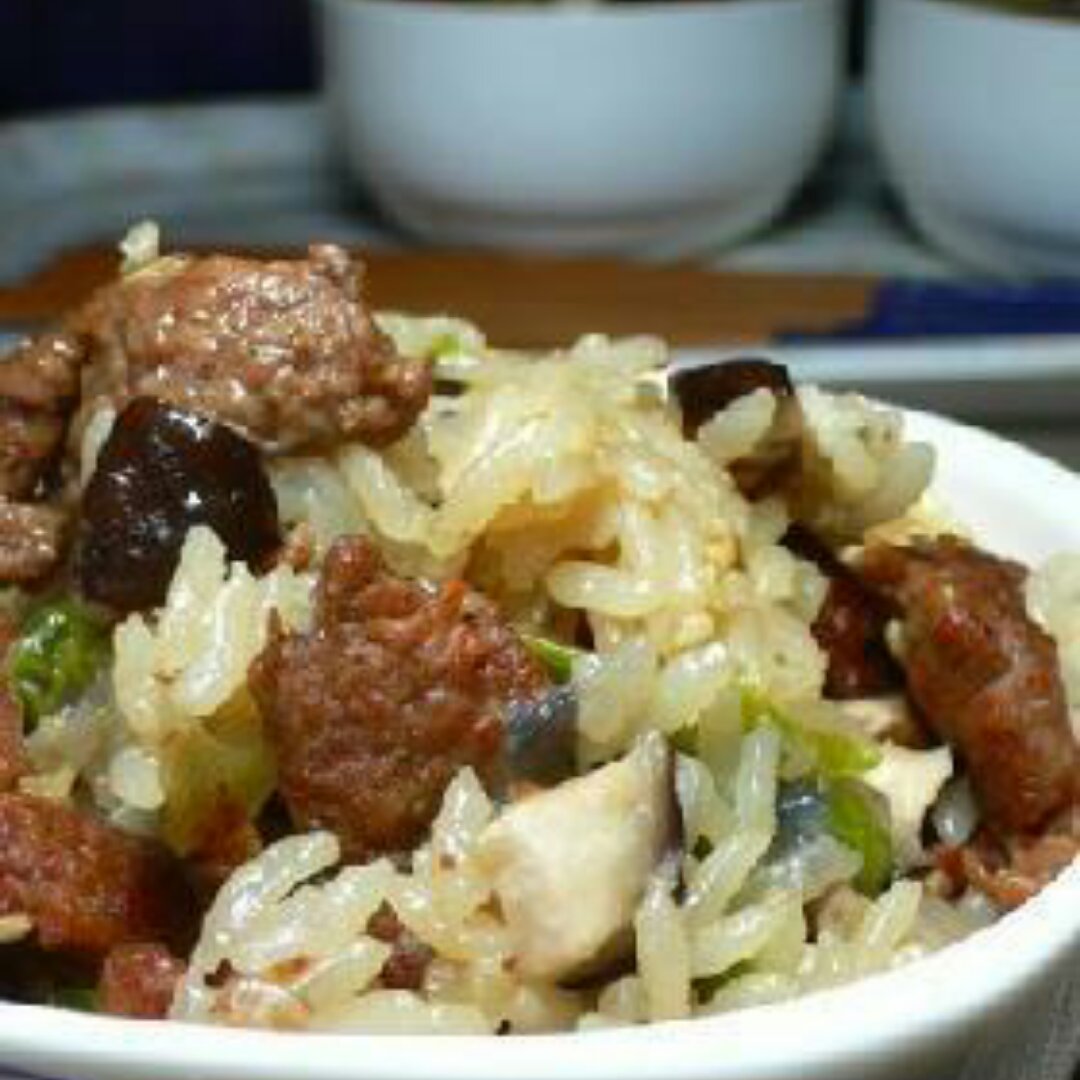 牛肉香菇干贝焖饭（铸铁锅版）