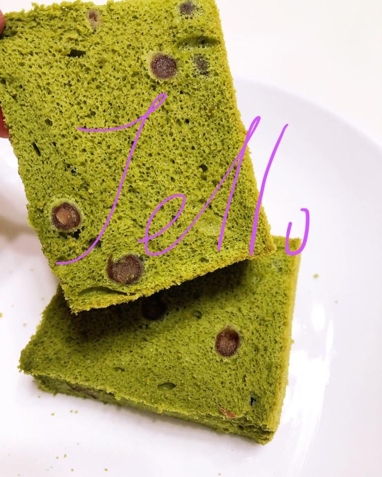 细腻绵软抹茶红豆戚风【附蜜红豆分布均匀小技巧】