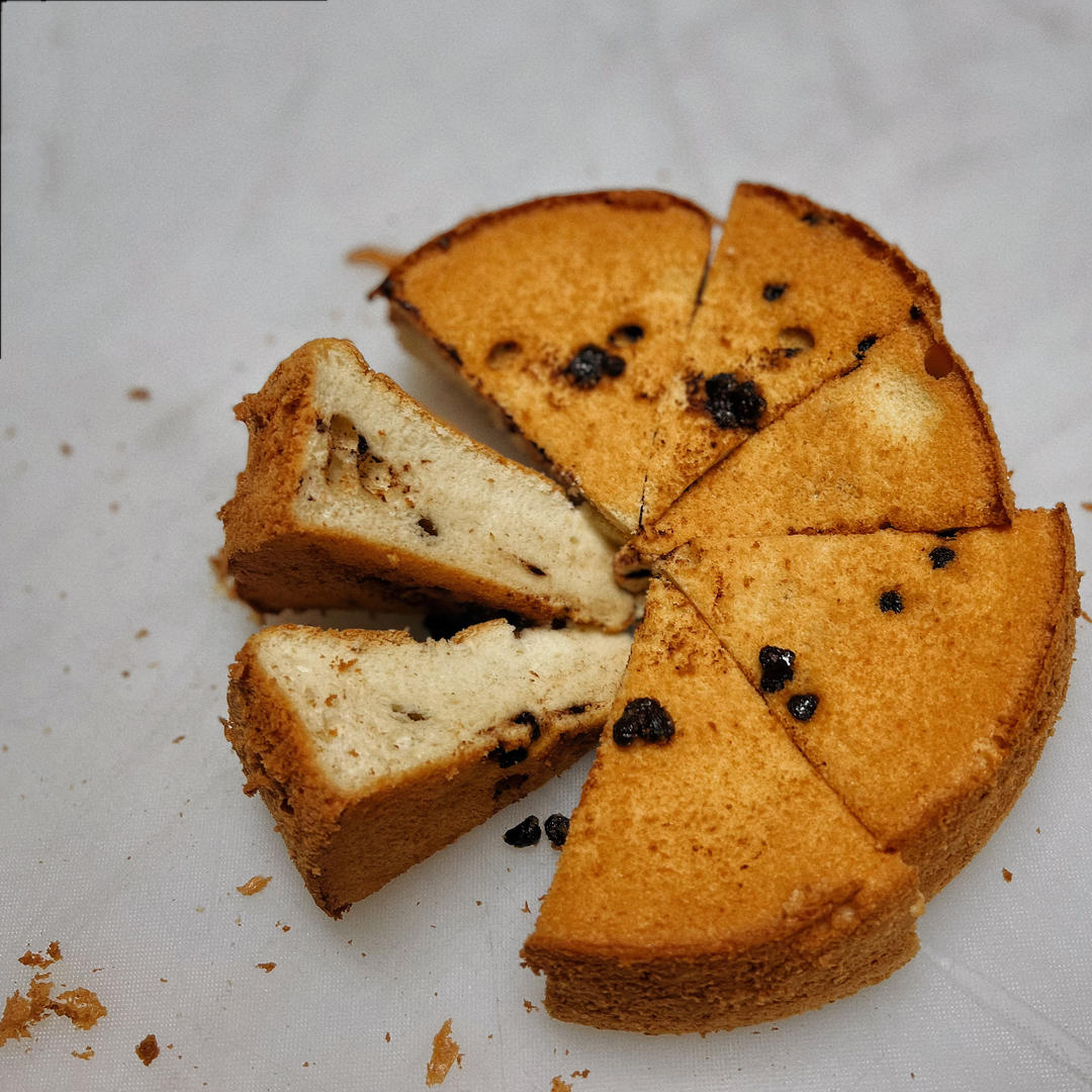 鲁邦弃种柠檬黑巧戚风蛋糕-消耗弃种