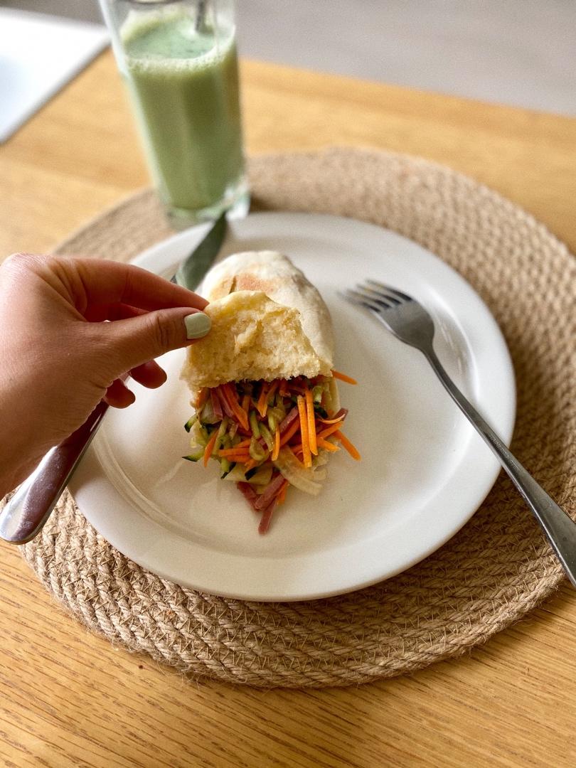 100％全麦无油口袋饼（pita皮塔空心面包）