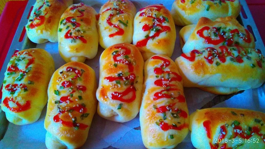 火腿肠早餐面包（一次发酵法）