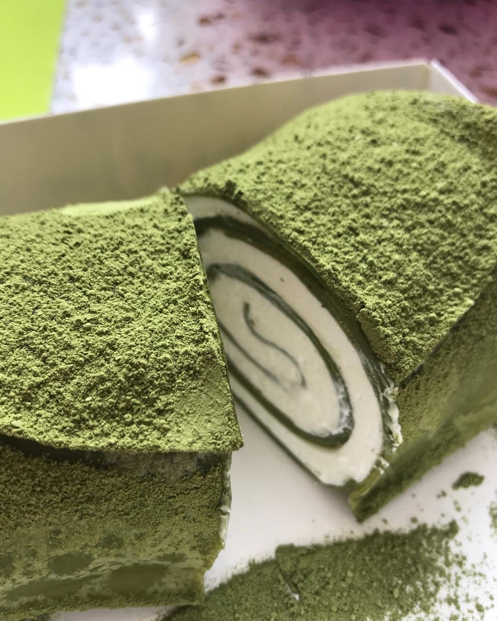 网红食谱│抹茶毛巾卷