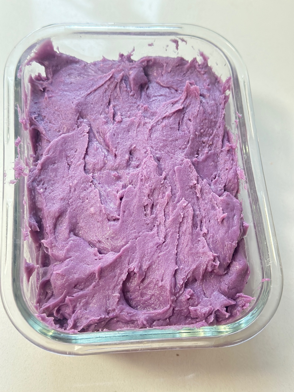 黏稠顺滑的无糖版紫薯芋泥