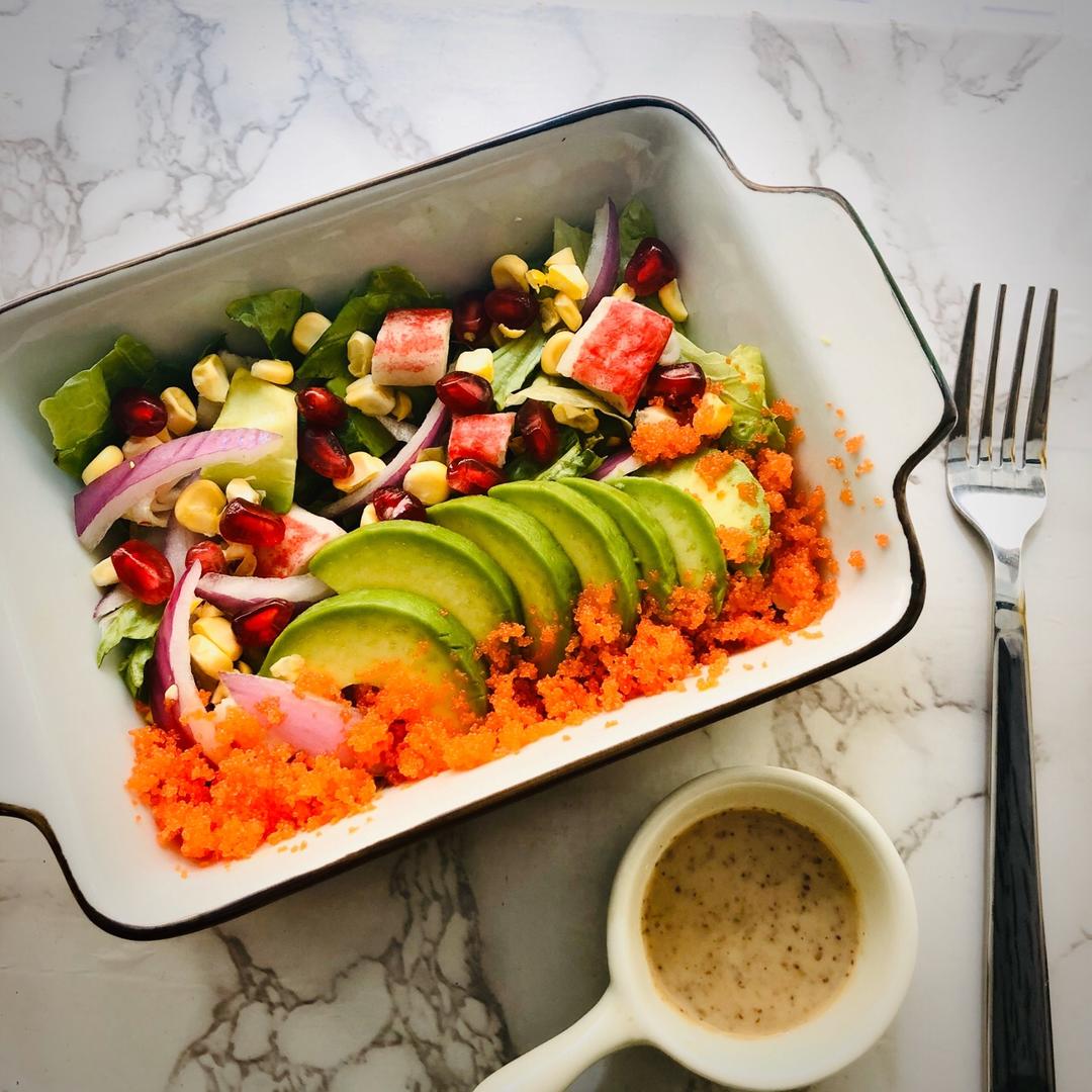 牛油果蟹籽蟹柳沙拉🥗