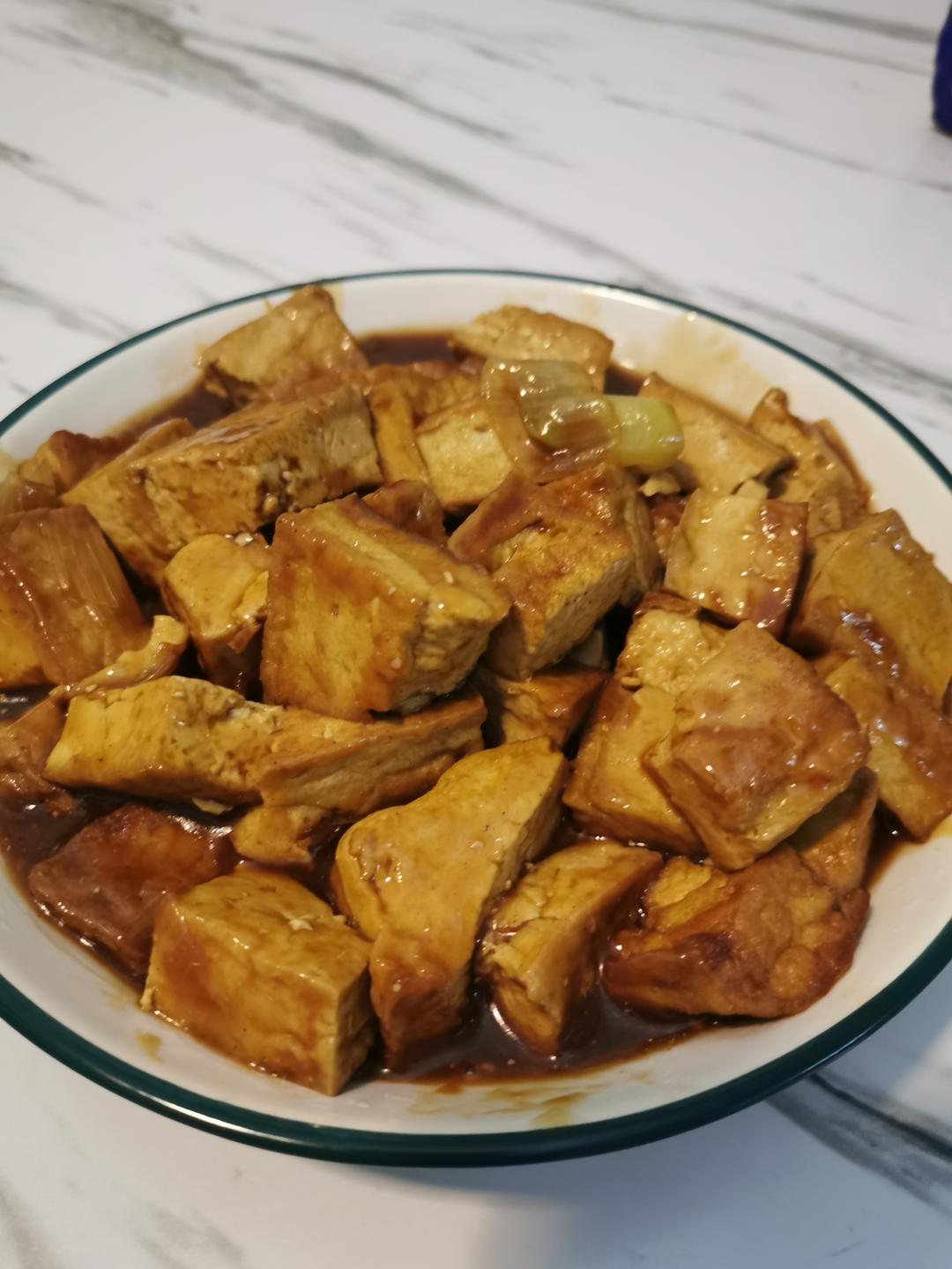葱烧豆腐