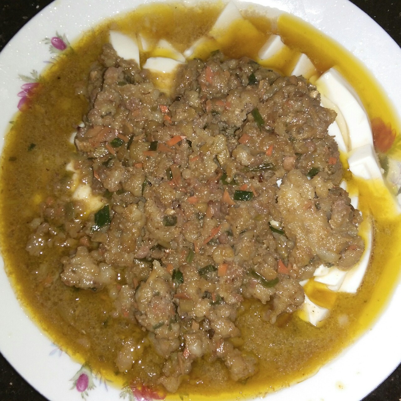 肉末蒸豆腐