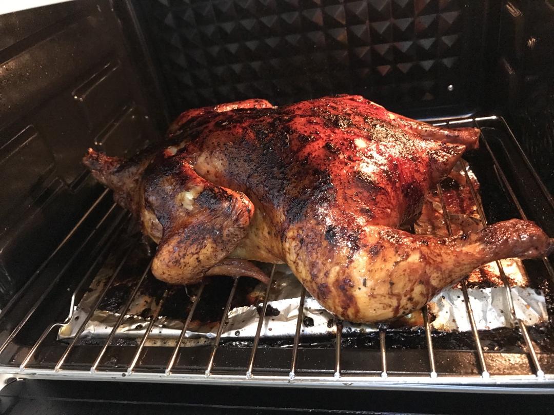 蜜汁脆皮烤鸡（烤箱）