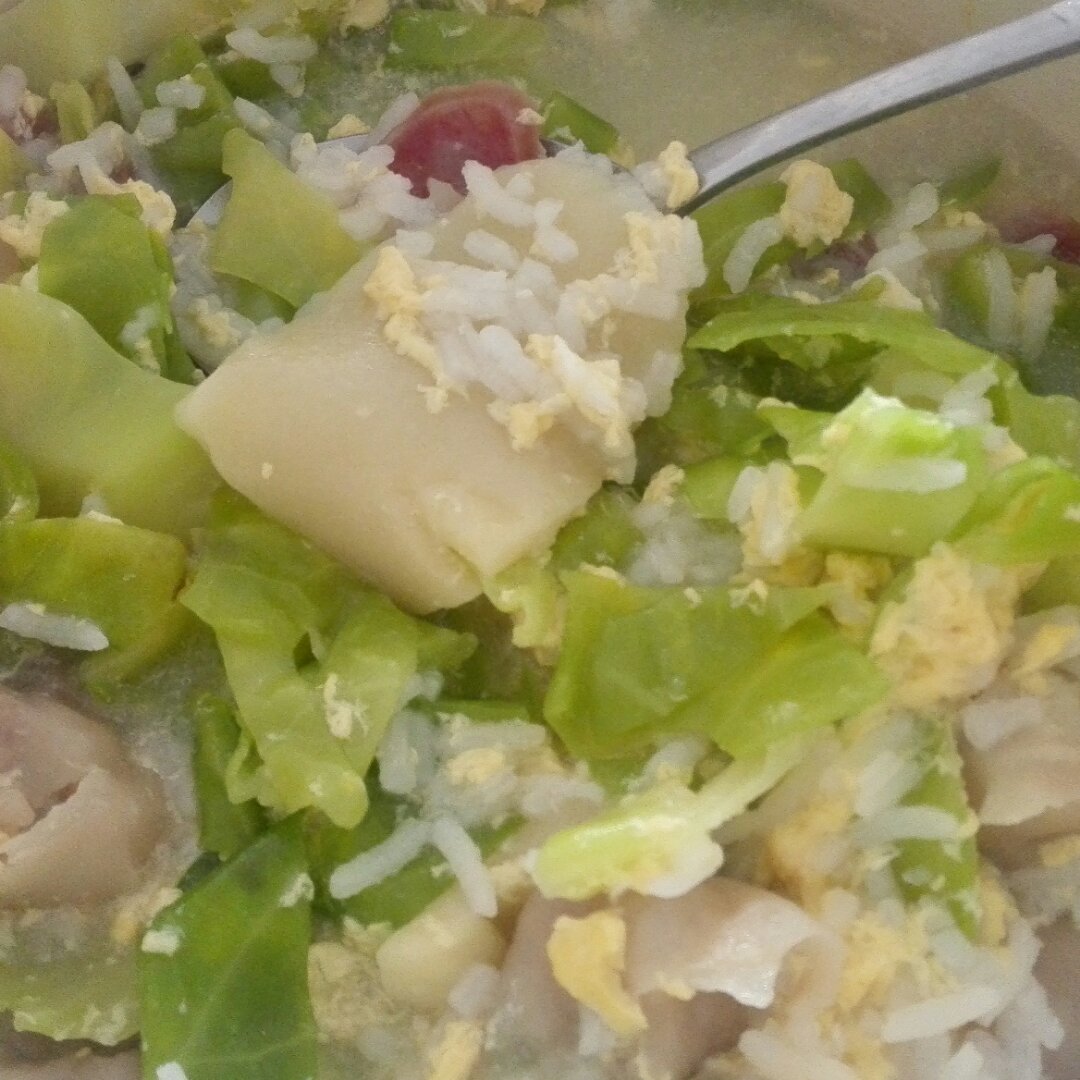青菜火腿年糕泡饭