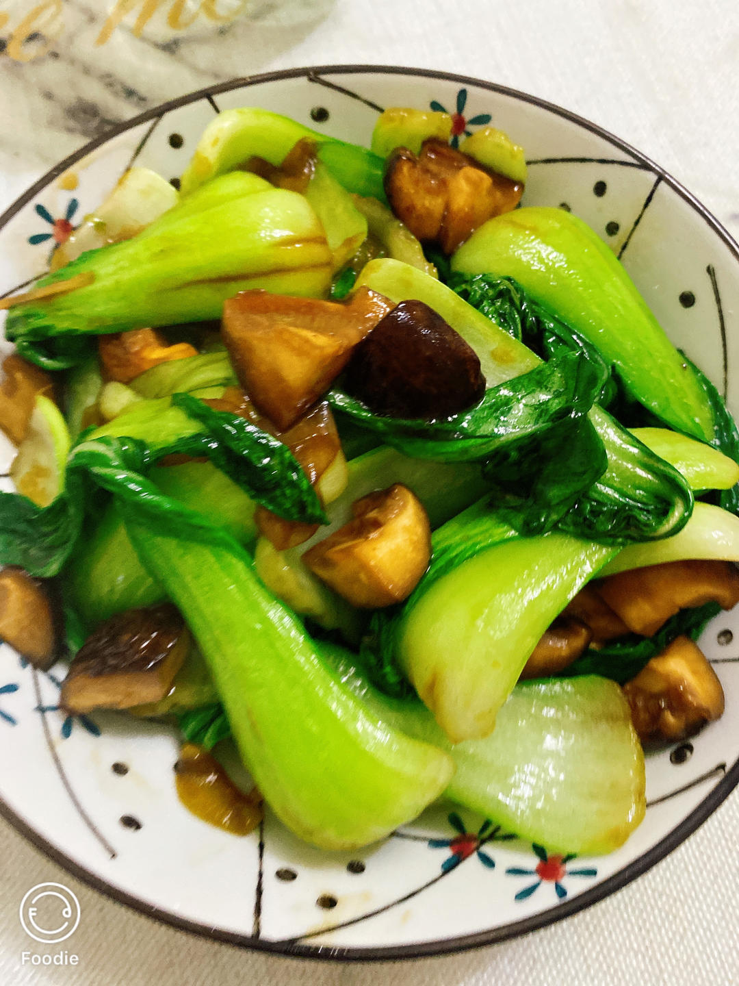 简易版香菇扒油菜