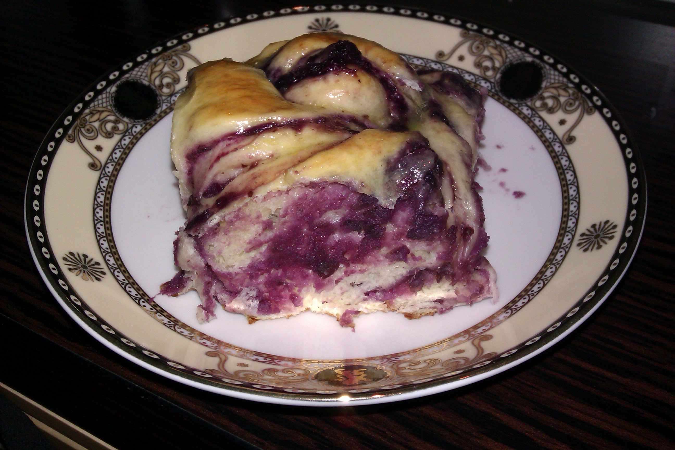 面包机面包-紫薯豆沙吐司