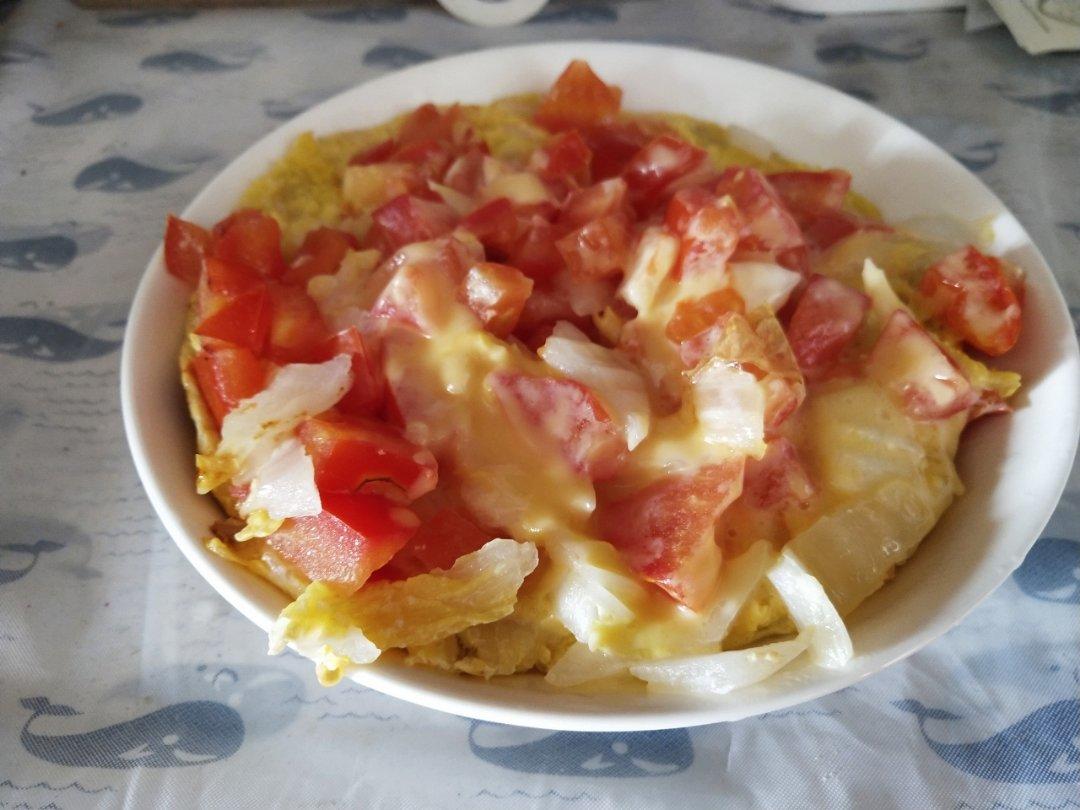 #爱自己，好好吃早餐# 十分钟搞定【芝士蔬菜鸡蛋饼】