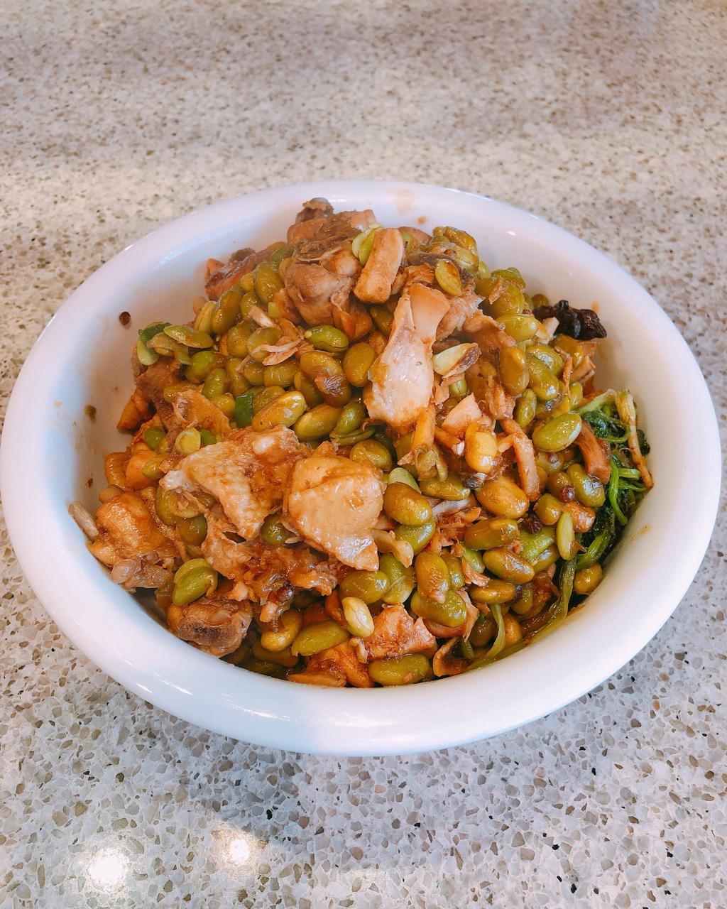 毛豆烧鸡