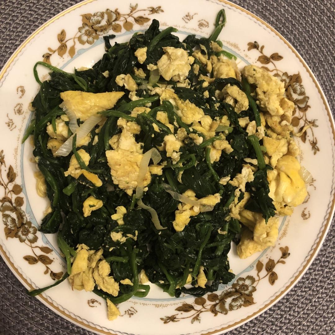 菠菜炒鸡蛋