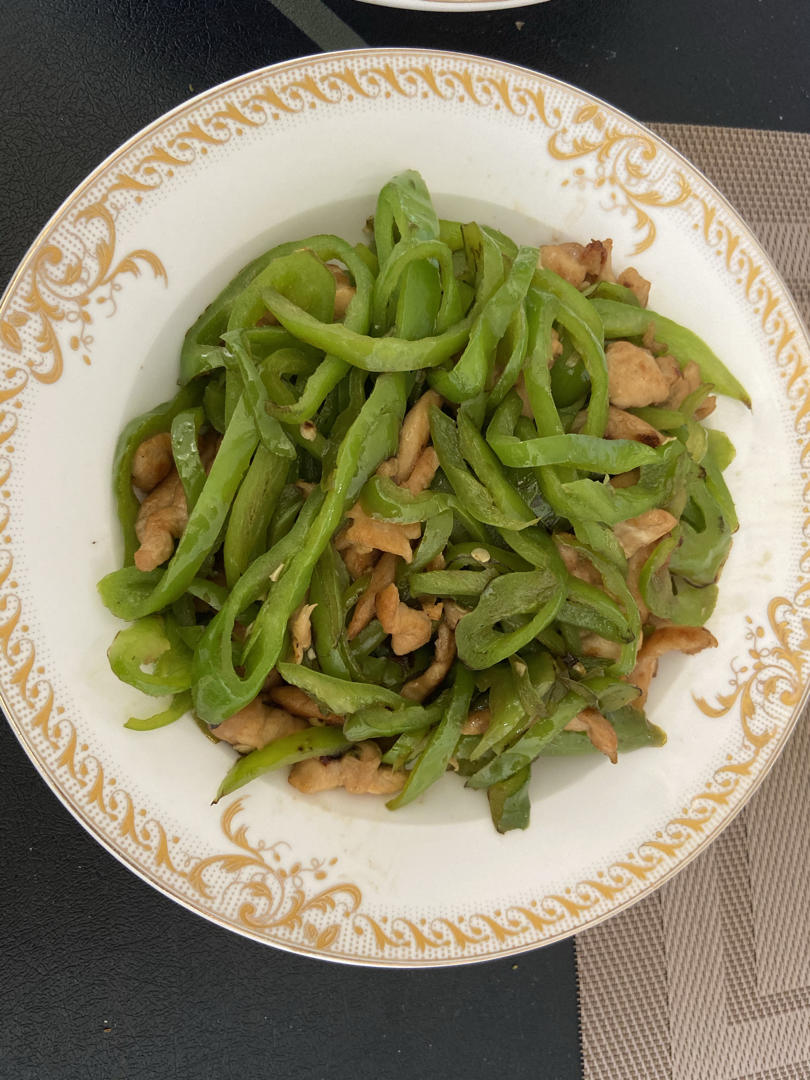 #家常菜# 米饭杀手尖椒肉丝（鸡丝）