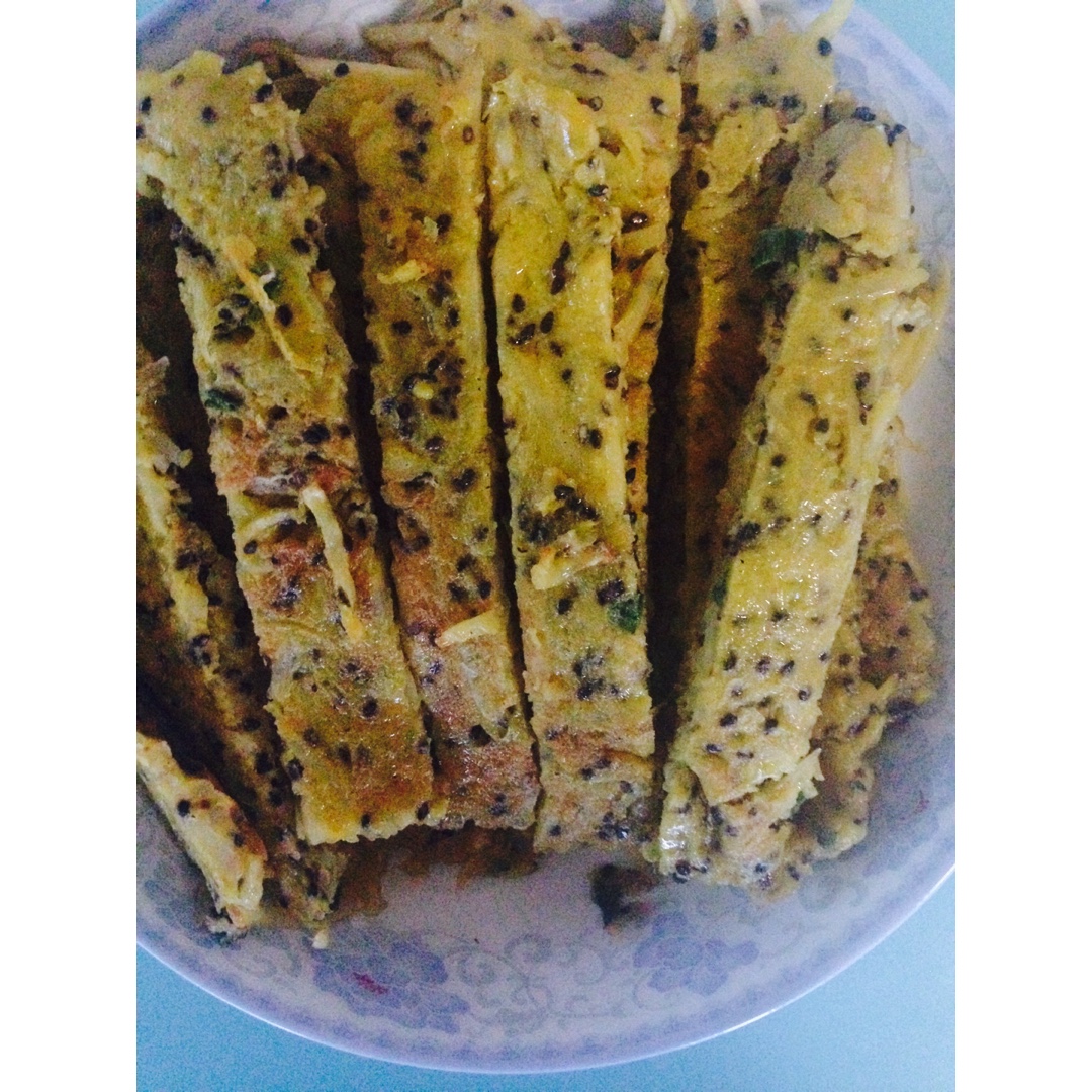 香煎土豆丝鸡蛋饼