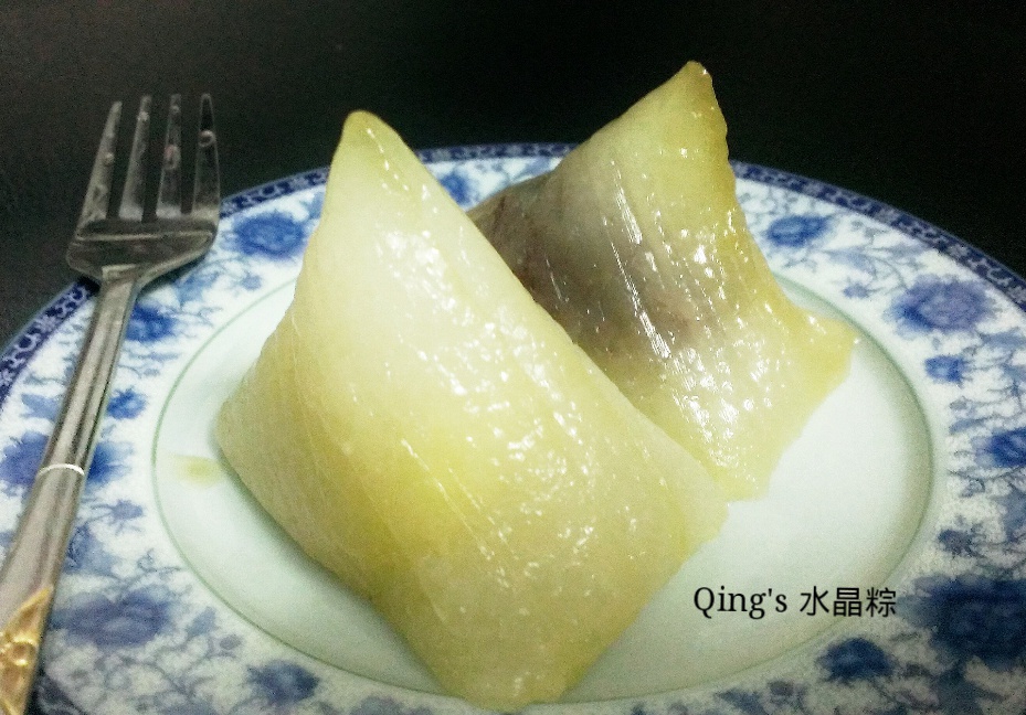 水晶豆沙粽