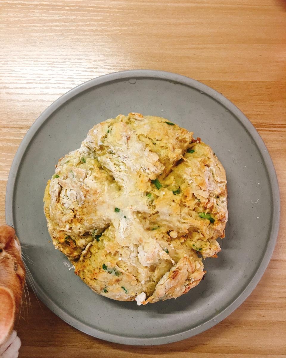 菠菜南瓜奶酪丹波面包丨健康·烘焙