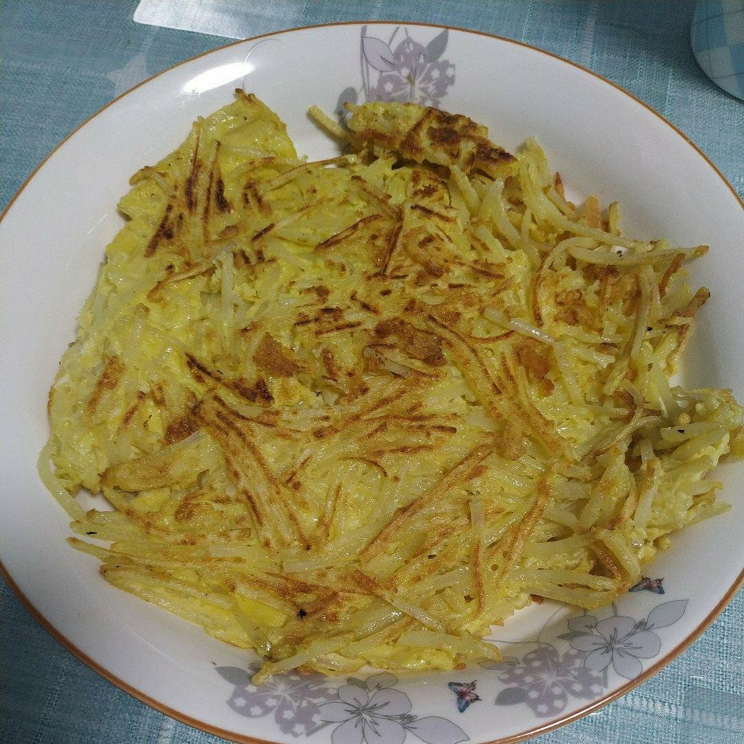 土豆丝鸡蛋饼