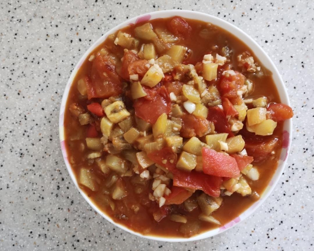 西红柿烧茄子（熬茄子）