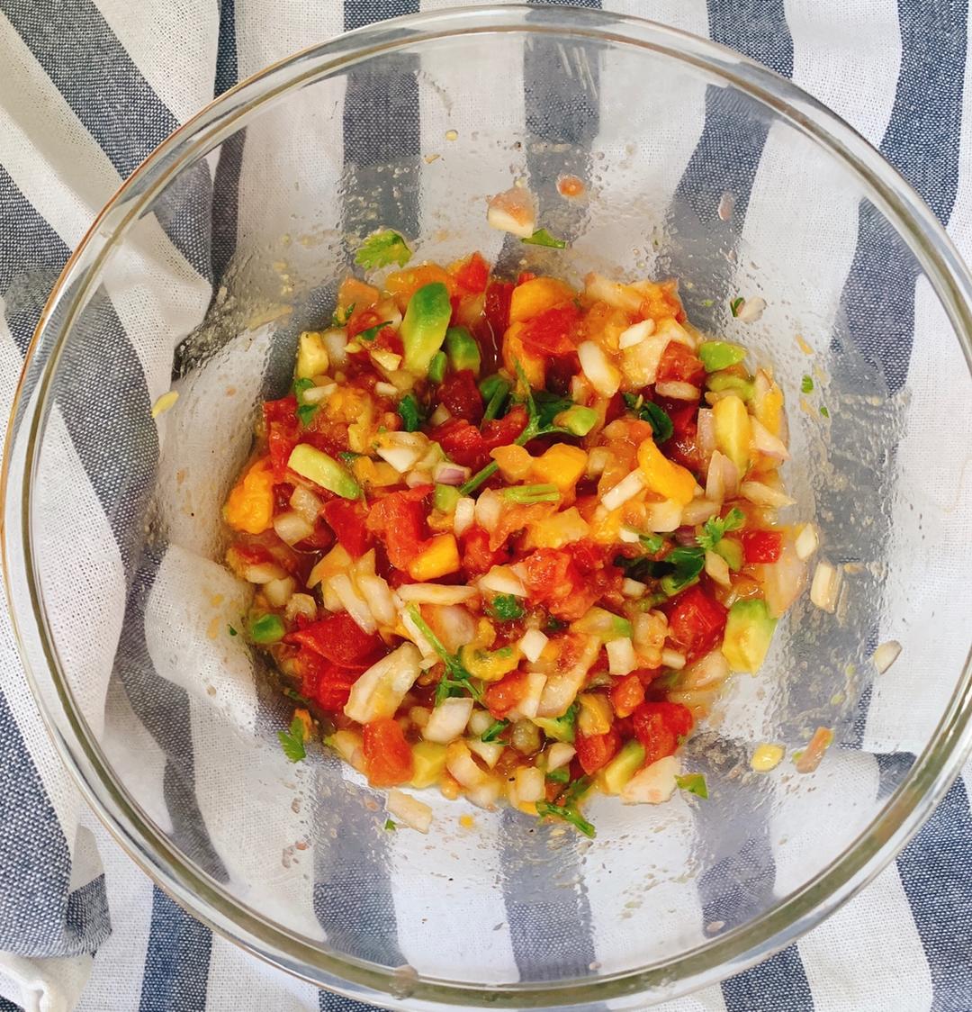 清爽开胃又低卡- 墨西哥牛油果莎莎酱 Mexican Avocado Salsa