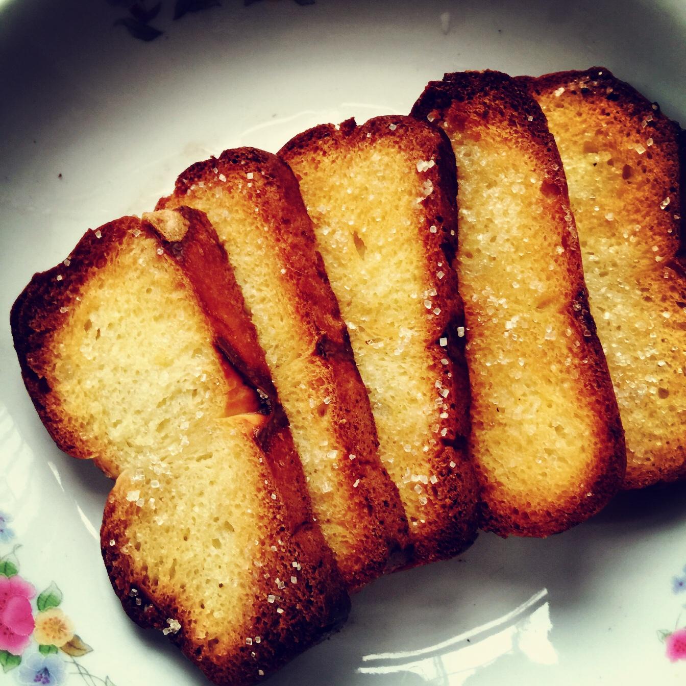 黄油烤面包片（拯救做坏了的面包）的做法