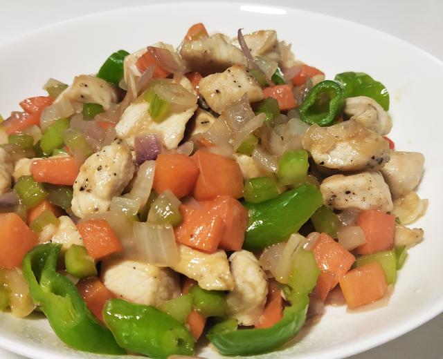 杂蔬炒鸡胸的做法