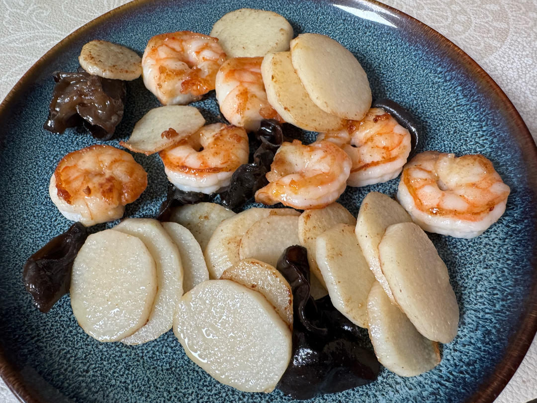 山药黑木耳炒虾仁