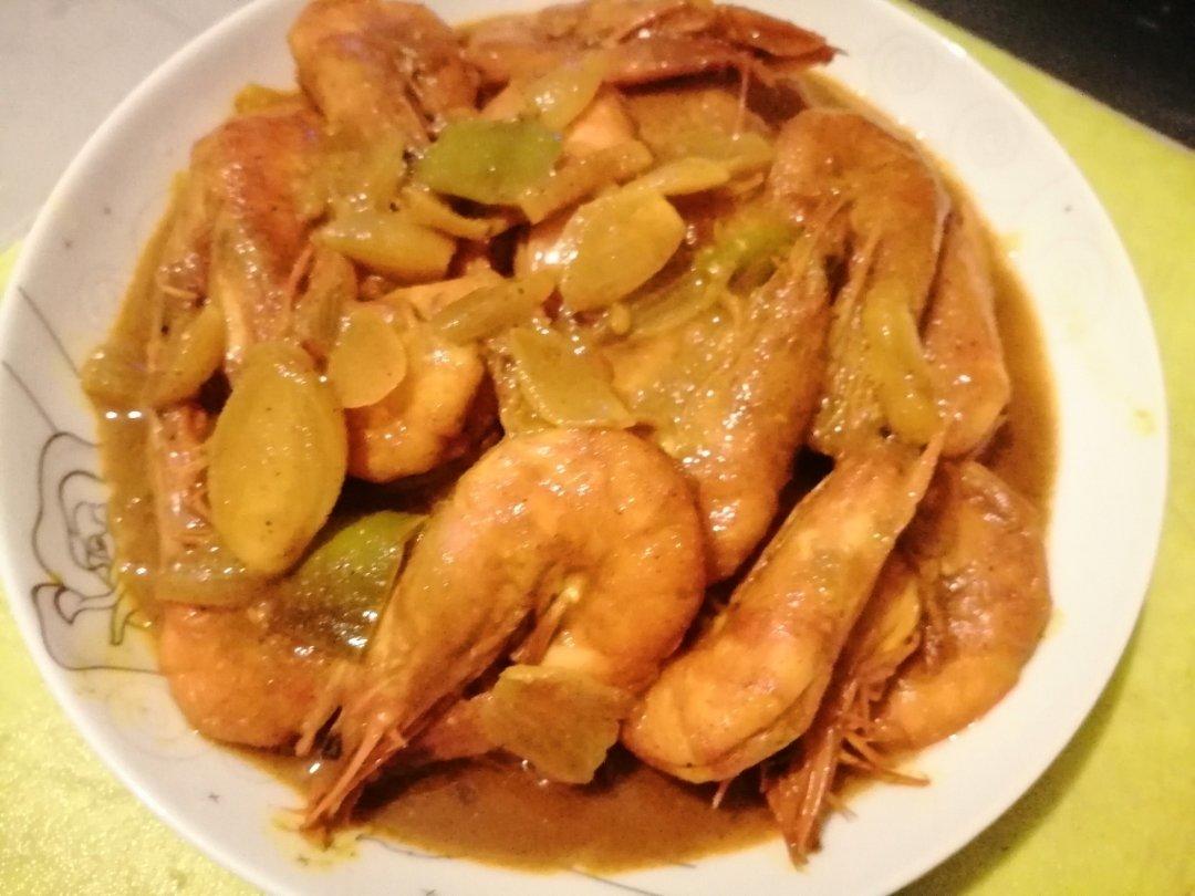 香辣咖喱虾