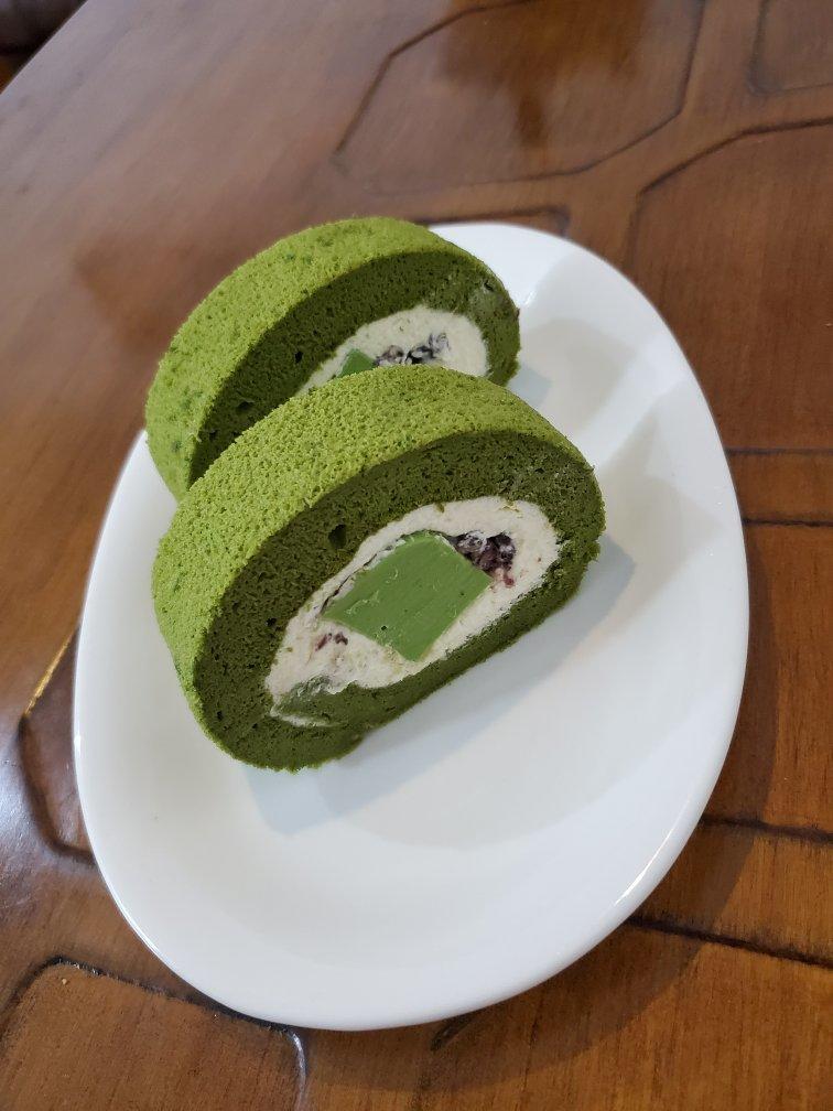 抹茶蜜豆蛋糕卷