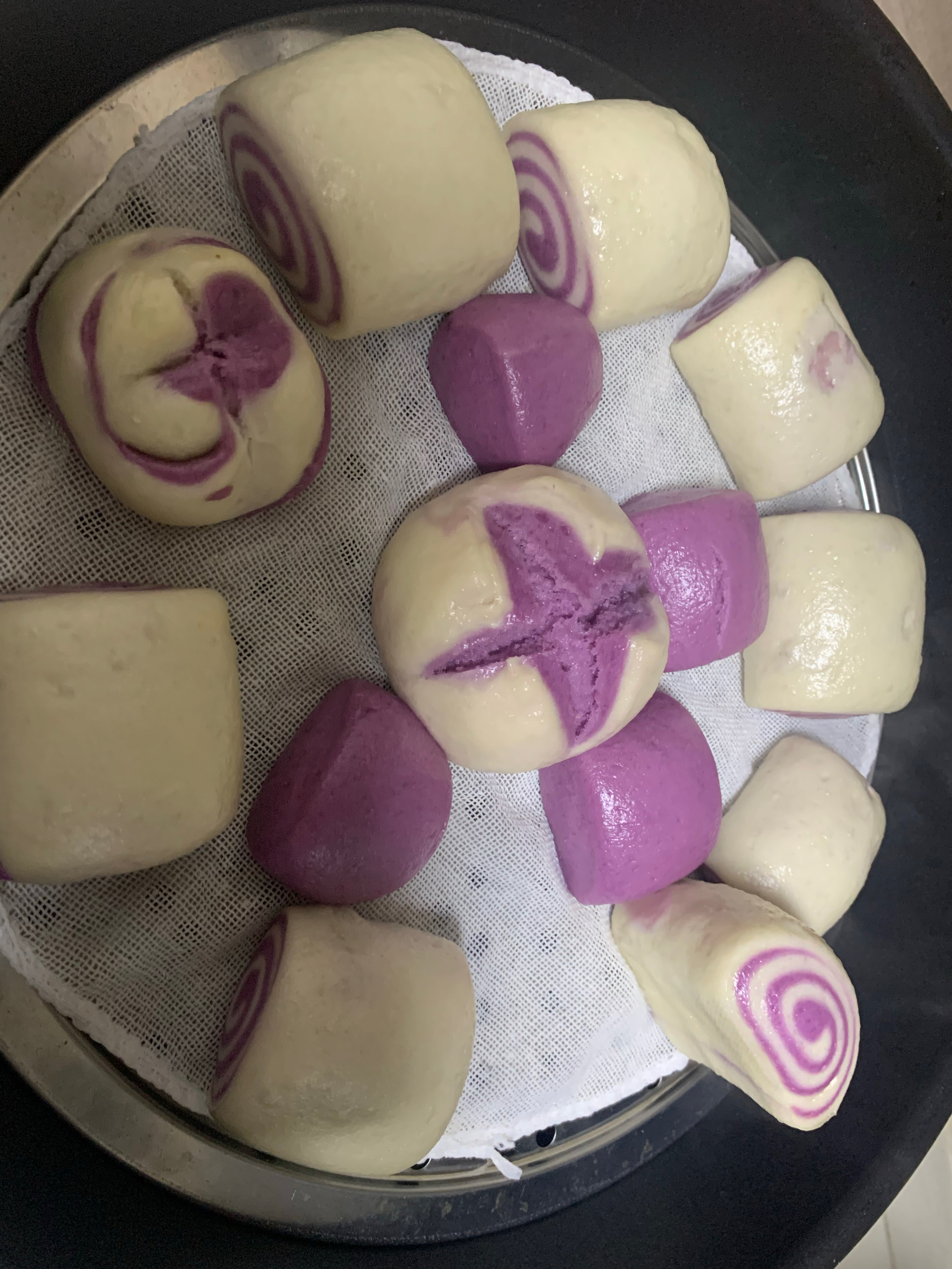 紫薯馒头卷（紫薯双色馒头）