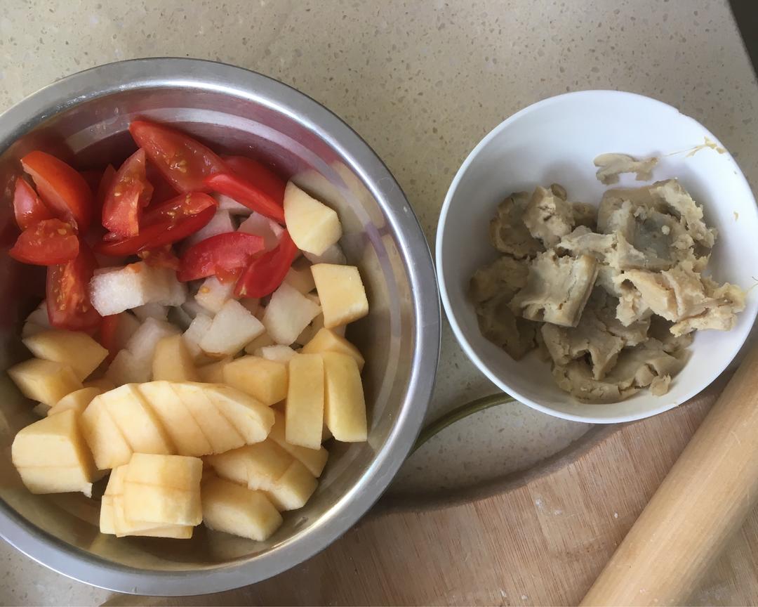 自做面饼电饼铛水果披萨的做法 步骤4