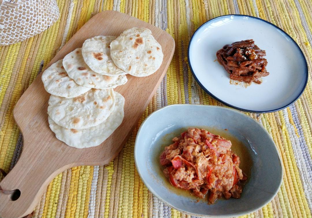 无油高萌气球饼~Roti，Phulka印度薄饼，中式单饼