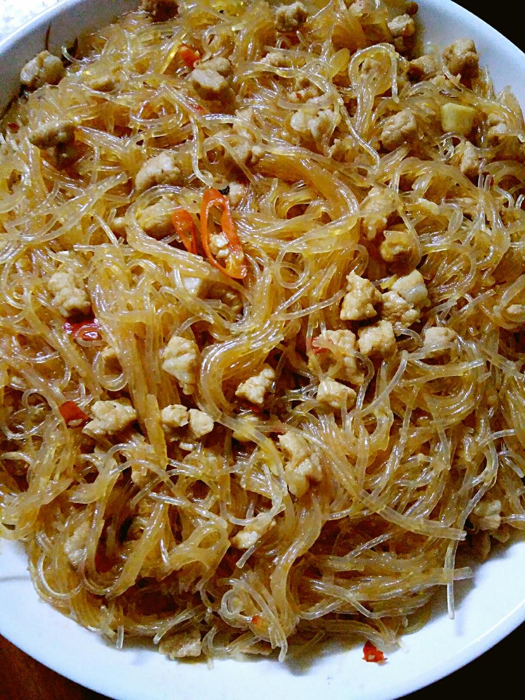 木头02v9做的老丁的私房菜蚂蚁上树