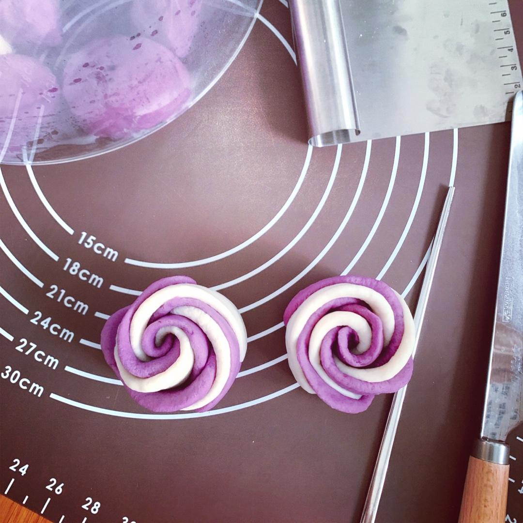 紫薯玫瑰花馒头