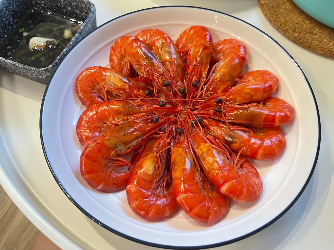 白灼黑虎虾