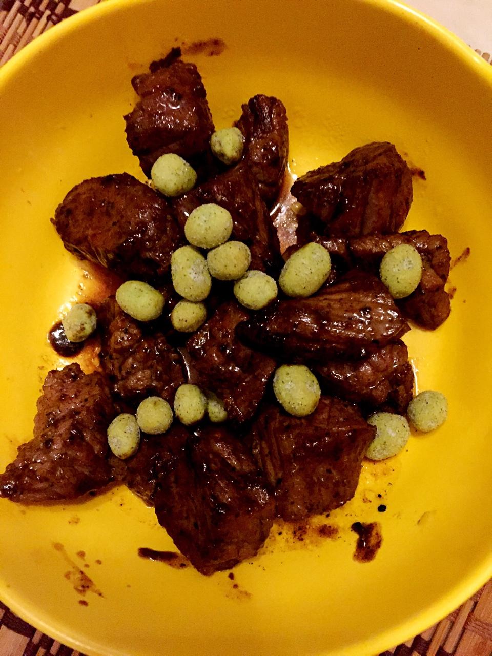 黑胡椒杏鲍菇牛肉粒