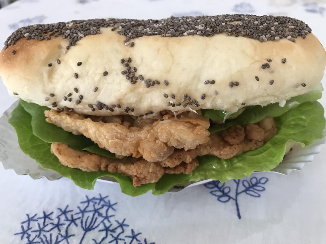 鸡扒包汉堡包🍔鸡肉汉堡包减脂鸡胸肉汉堡