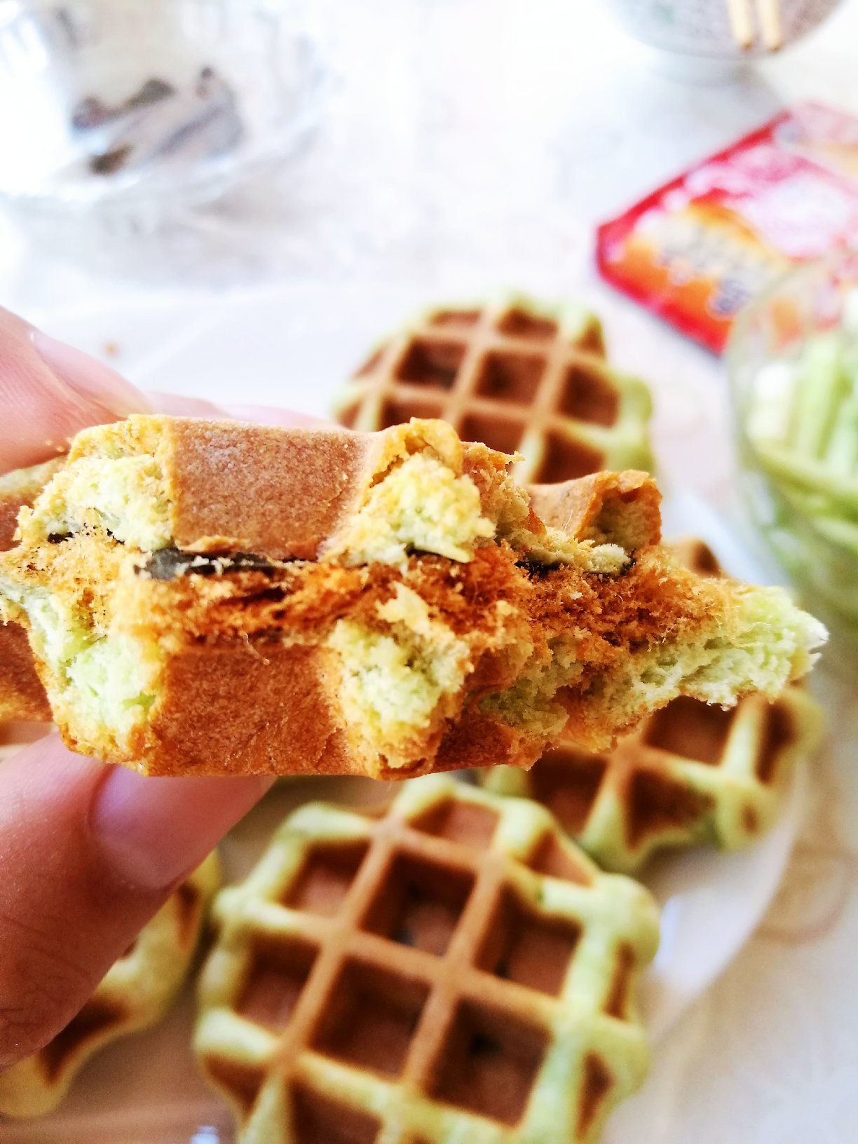肉松海苔华夫饼#麦子厨房早餐机#