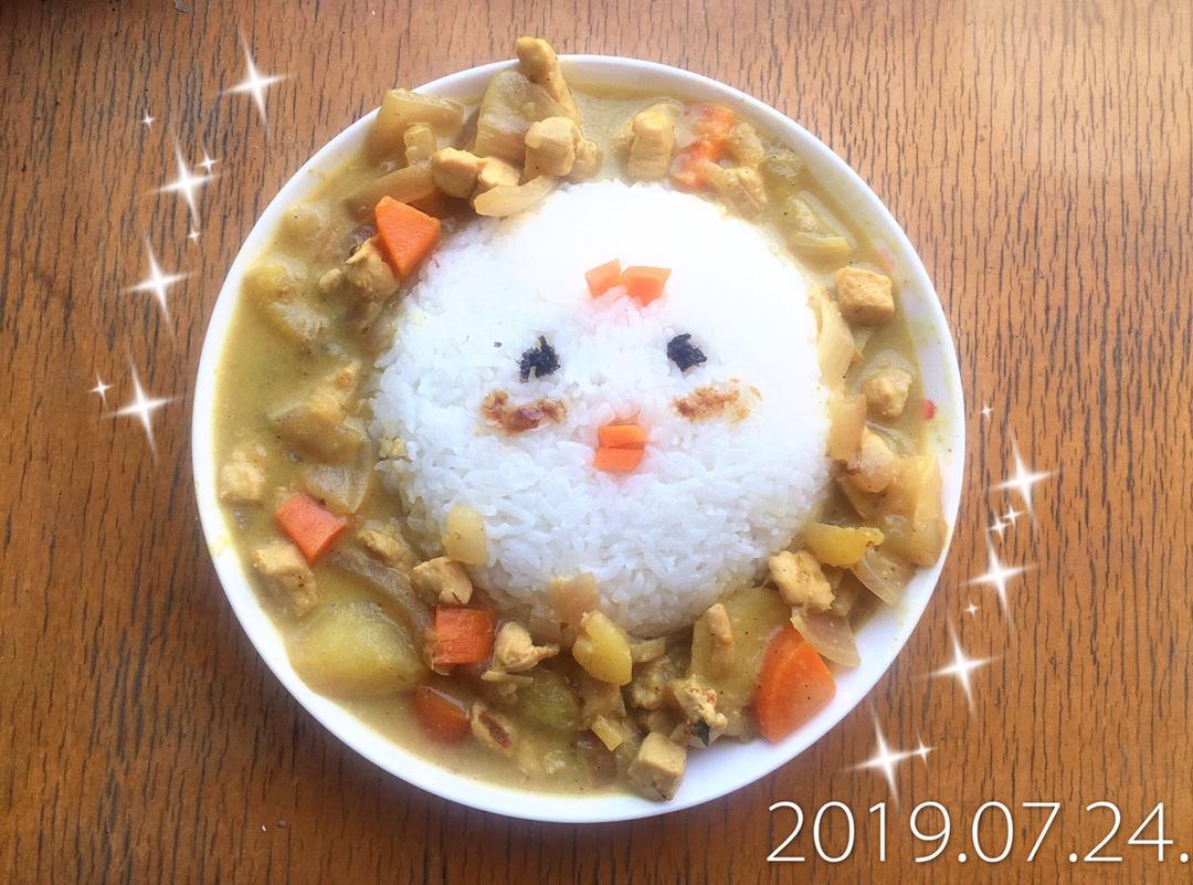 咖喱鸡块饭（百梦多咖喱超级简单版）