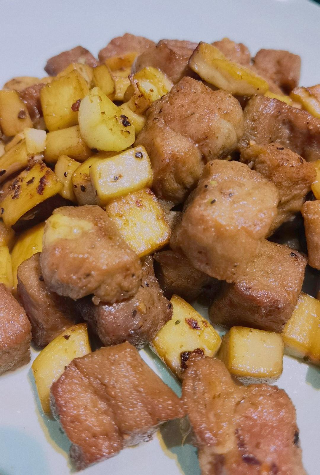 黑椒杏鲍菇牛肉粒
