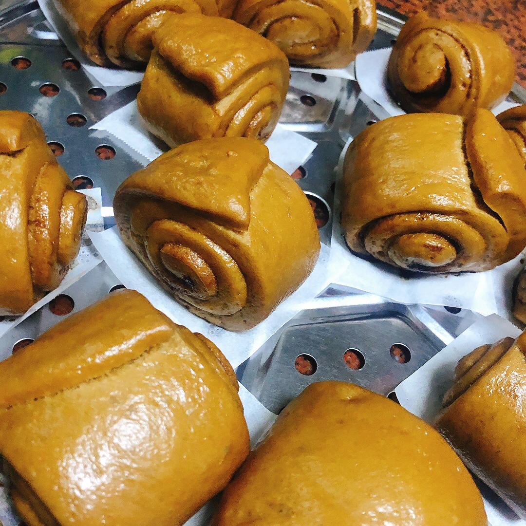 奶香红糖馒头（第一次就成功）